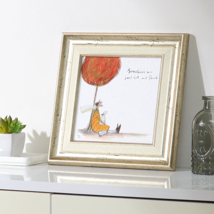 アートパネルサムトフト『時にはゆっくり考えよう』23.5×23.5cm