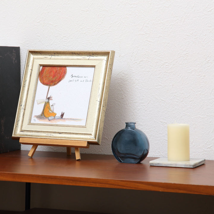 アートパネルサムトフト『時にはゆっくり考えよう』23.5×23.5cm