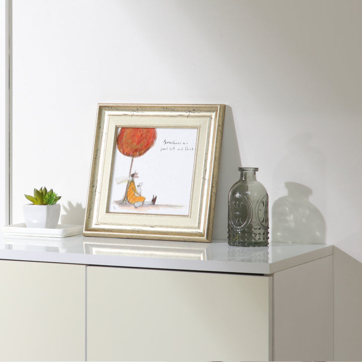 アートパネルサムトフト『時にはゆっくり考えよう』23.5×23.5cm