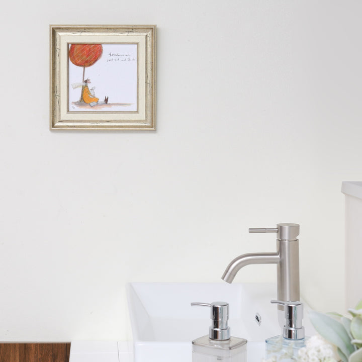 アートパネルサムトフト『時にはゆっくり考えよう』23.5×23.5cm