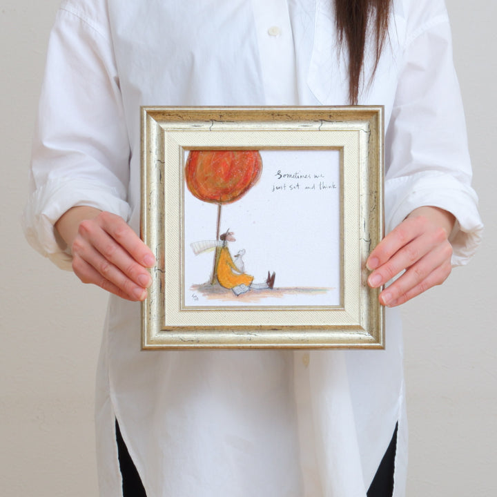 アートパネルサムトフト『時にはゆっくり考えよう』23.5×23.5cm