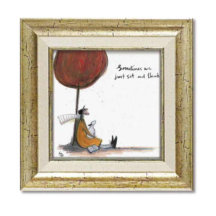 アートパネルサムトフト『時にはゆっくり考えよう』23.5×23.5cm