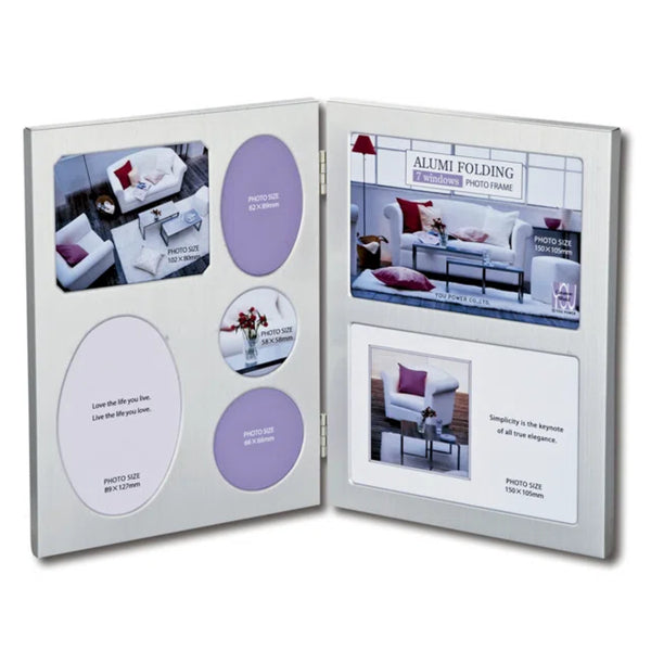 フォトフレームアルミフォールディング7ウィンドー