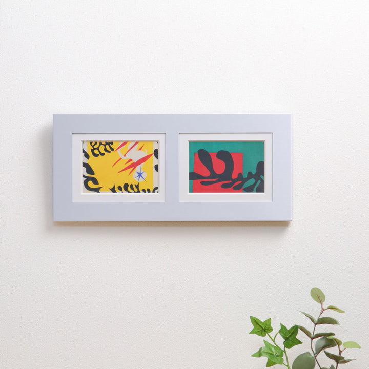 フォトフレームメモリーズアルミ2ウィンドーL判