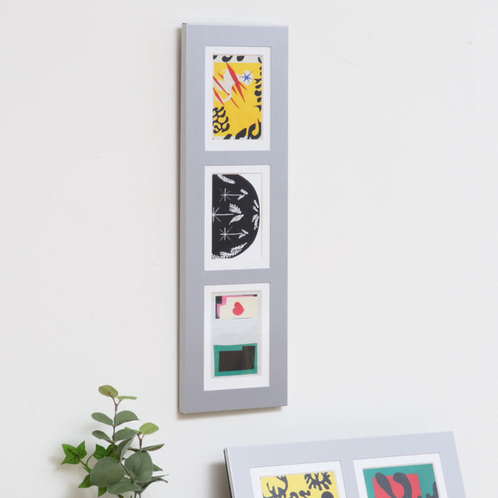 フォトフレームメモリーズアルミ3ウィンドーL判