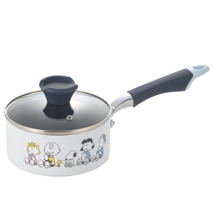 片手鍋16cmIH対応スヌーピーBREAKTIMEガラス蓋付き