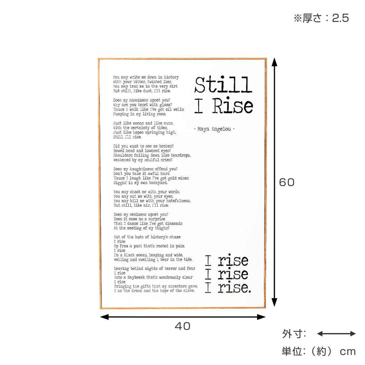 アートパネル40×60cmStillIRise詩