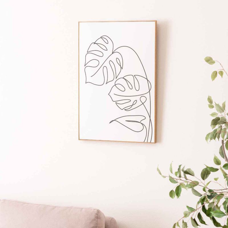アートパネル40×60cmラインアート植物