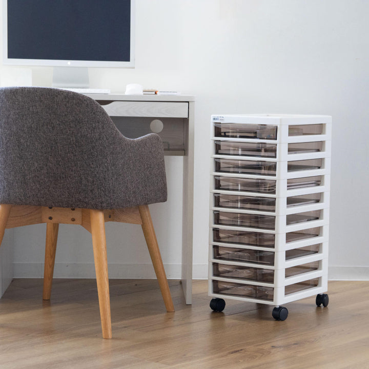 書類ケースフロアケースアプロスA4浅型10段幅27×奥行34.5×高さ64.2cm