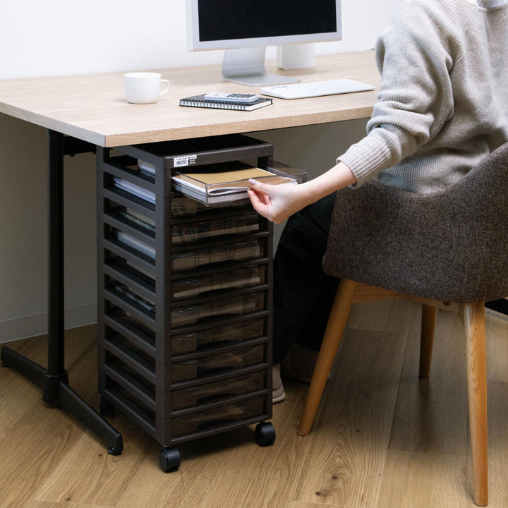 書類ケースフロアケースアプロスA4浅型10段幅27×奥行34.5×高さ64.2cm