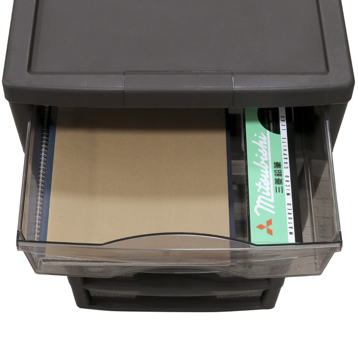 レターケースAPA4対応深型3段アプロス幅27×奥行34.5×高さ31.2cm