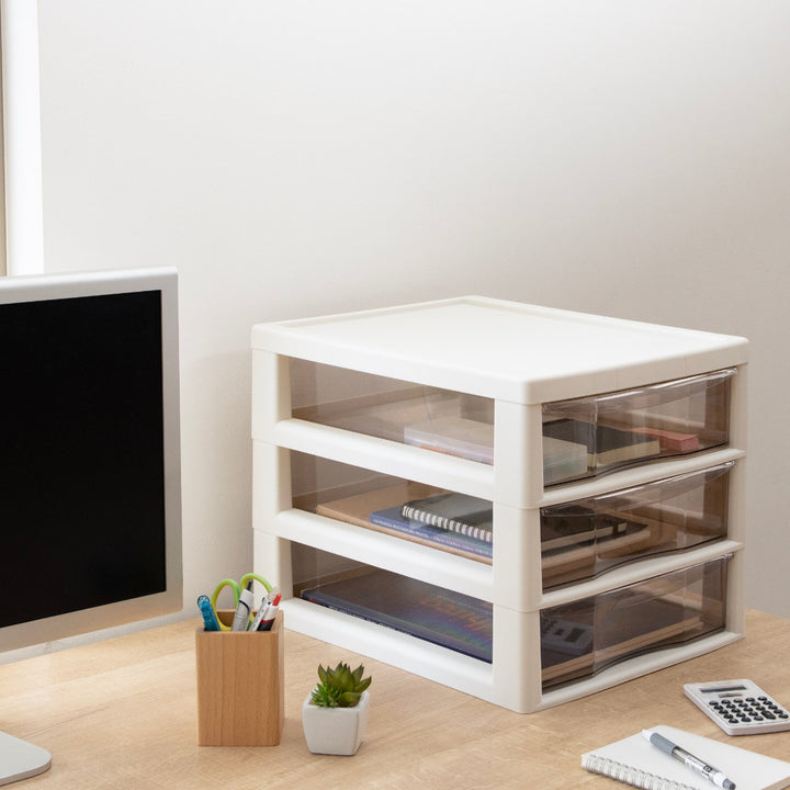 レターケースAPA4対応深型3段アプロス幅27×奥行34.5×高さ31.2cm