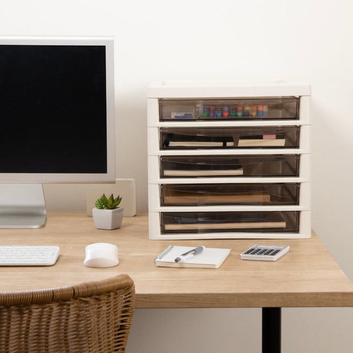 レターケースＢ4対応浅型5段アプロス幅32.3×奥行40.6×高さ30.8cm