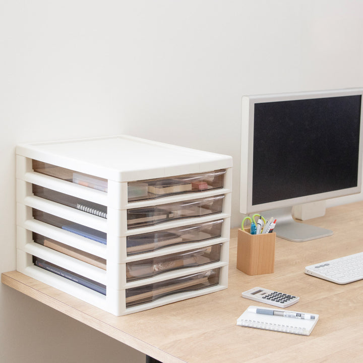 レターケースＢ4対応浅型5段アプロス幅32.3×奥行40.6×高さ30.8cm