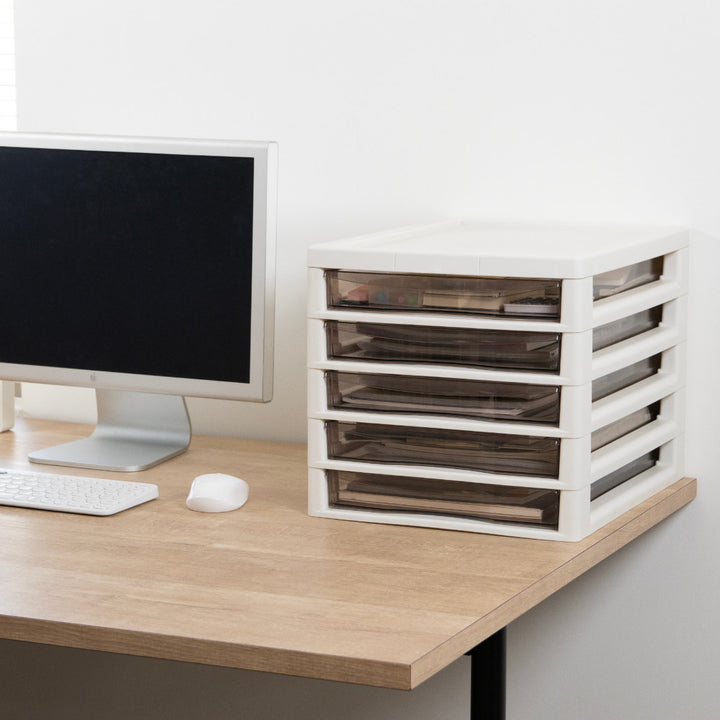 レターケースＢ4対応浅型5段アプロス幅32.3×奥行40.6×高さ30.8cm