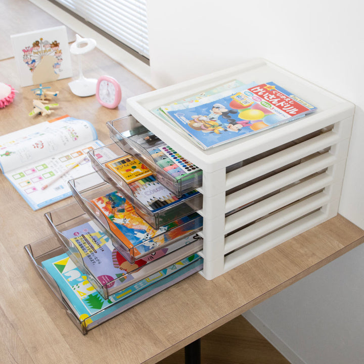 レターケースＢ4対応浅型5段アプロス幅32.3×奥行40.6×高さ30.8cm