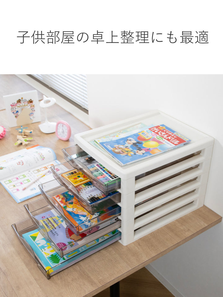 レターケースＢ4対応浅型5段アプロス幅32.3×奥行40.6×高さ30.8cm