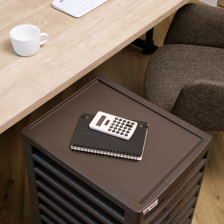 書類ケースフロアケースアプロスB4浅型10段幅32.3×奥行40.6×高さ64.2cm