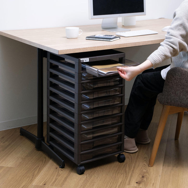 書類ケースフロアケースアプロスB4浅型10段幅32.3×奥行40.6×高さ64.2cm