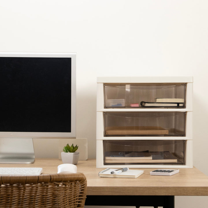 レターケースＢ4対応深型3段アプロス幅32.3×奥行40.6×高さ31.1cm