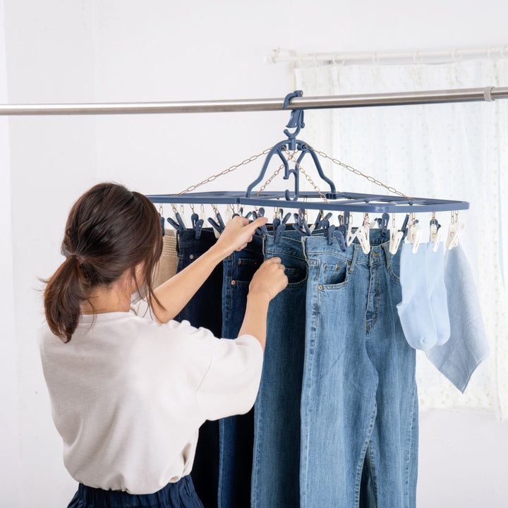 洗濯ハンガー角ハンガー40ピンチ干し分けneo