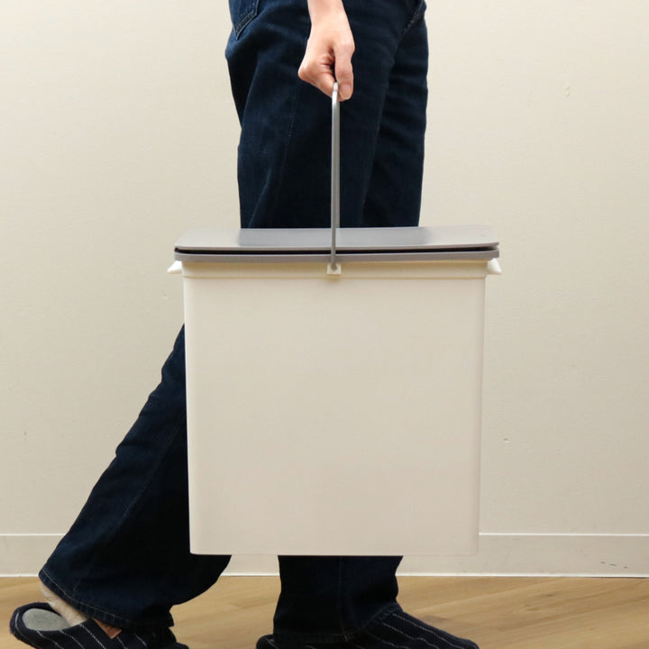 ゴミ箱17Lプッシュオープンふた付きスリムベーシックダスト