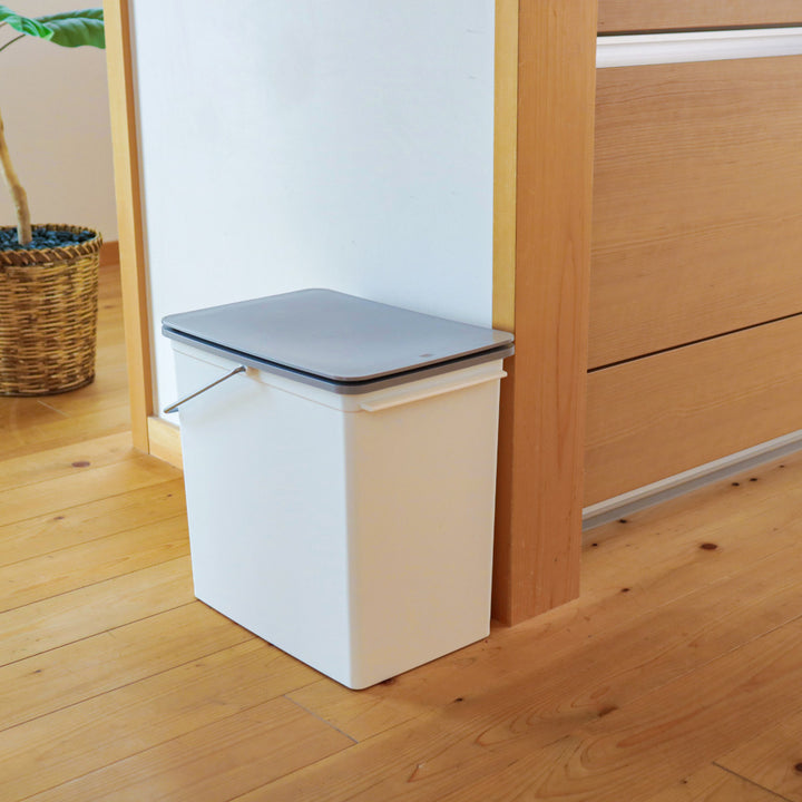 ゴミ箱17Lプッシュオープンふた付きスリムベーシックダスト