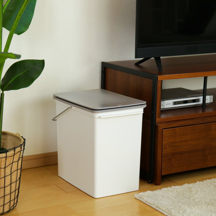 ゴミ箱17Lプッシュオープンふた付きスリムベーシックダスト