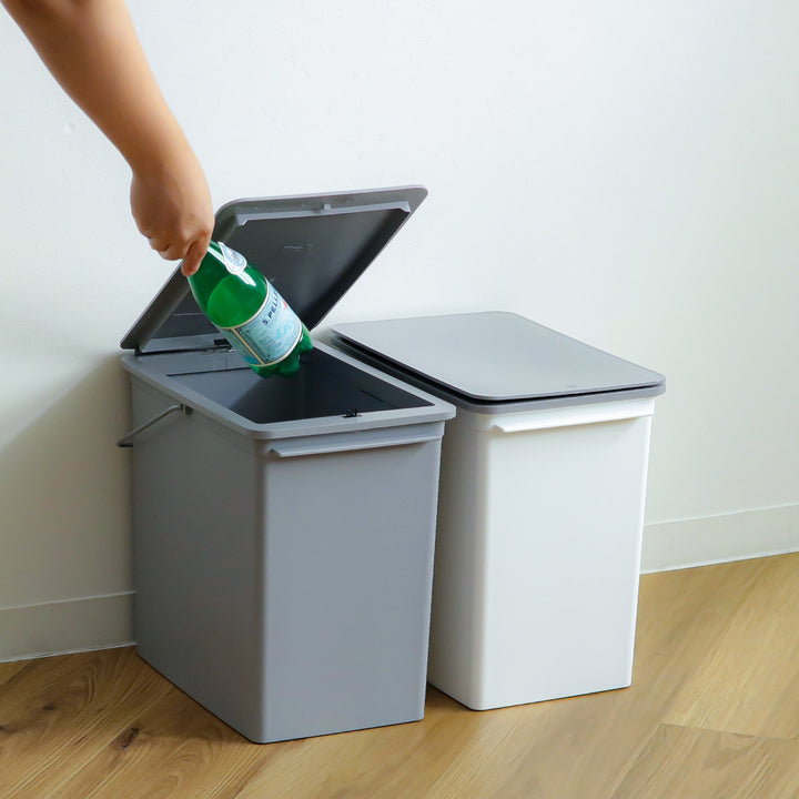 ゴミ箱17Lプッシュオープンふた付きスリムベーシックダスト
