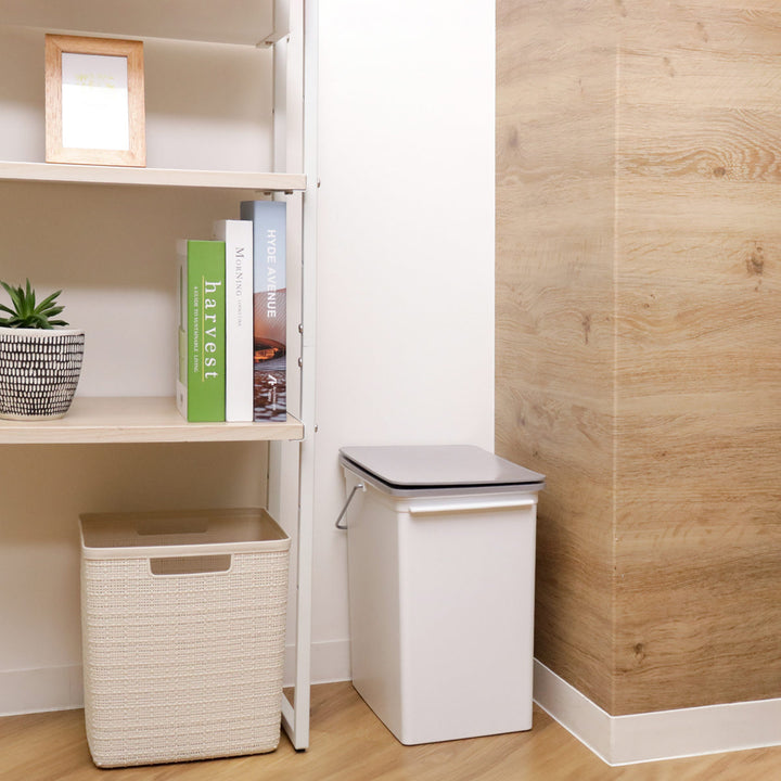 ゴミ箱17Lプッシュオープンふた付きスリムベーシックダスト