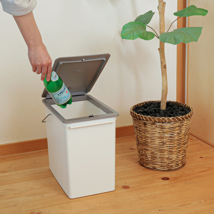 ゴミ箱17Lプッシュオープンふた付きスリムベーシックダスト