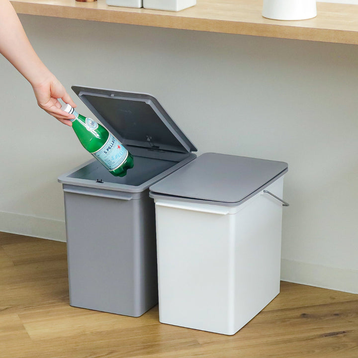 ゴミ箱17Lプッシュオープンふた付きスリムベーシックダスト