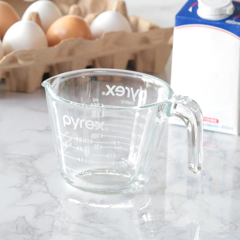 PYREX計量カップ250ml耐熱ガラス取っ手付きメジャーカップ