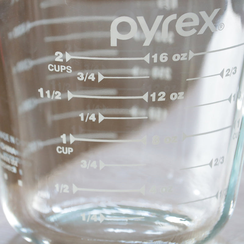 PYREX計量カップ500ml耐熱ガラス取っ手付きメジャーカップ