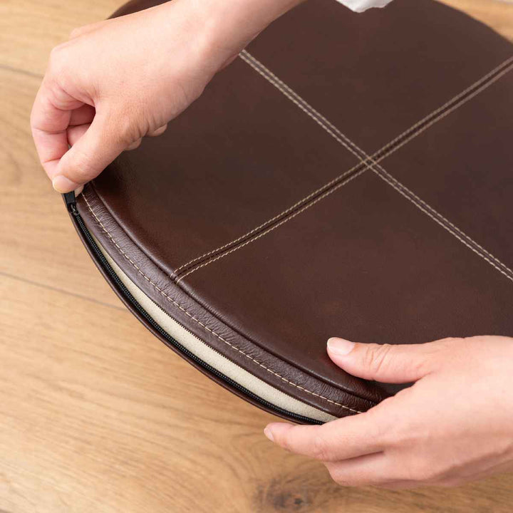 シートクッションボンデッドレザー直径38cm
