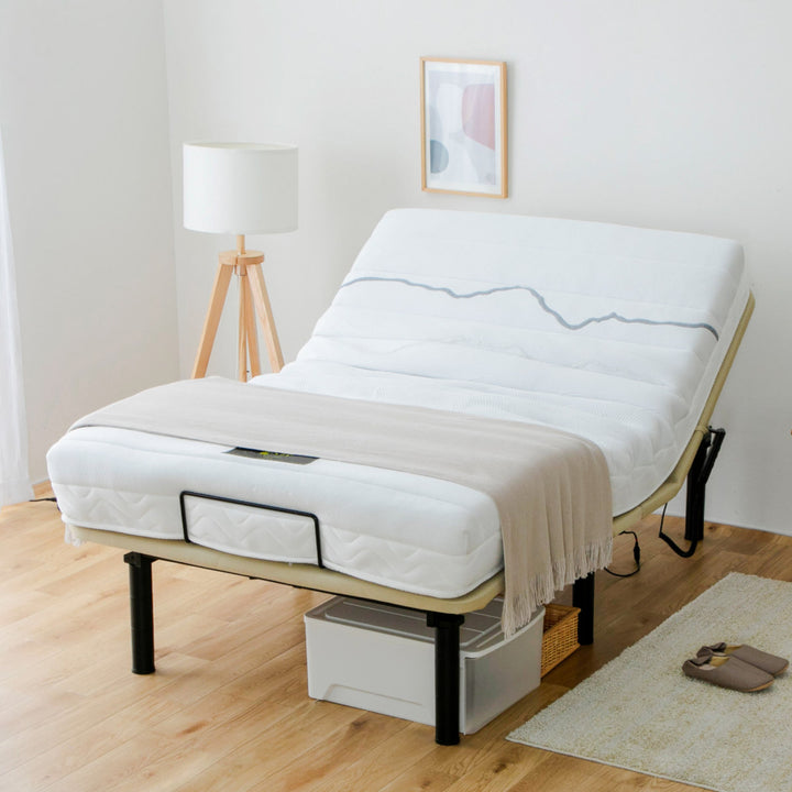 電動ベッドセミダブルヘンロ静音無段階リクライニング