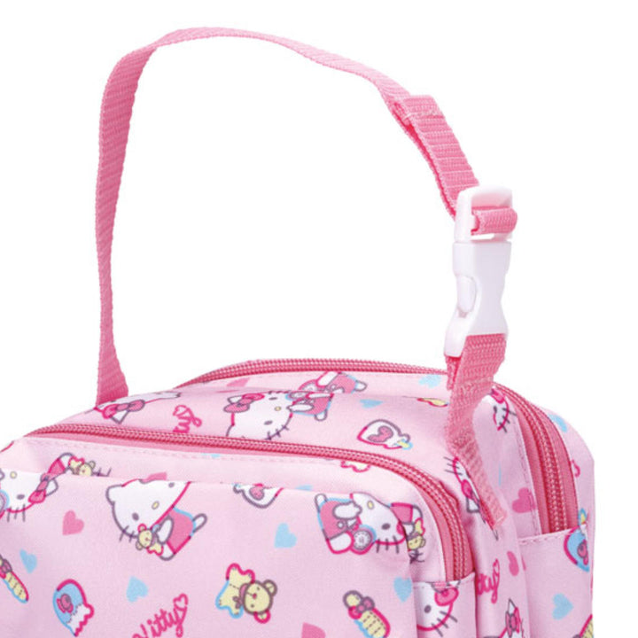 おむつポーチ両面収納持ち手付きファスナー付きキャラクター