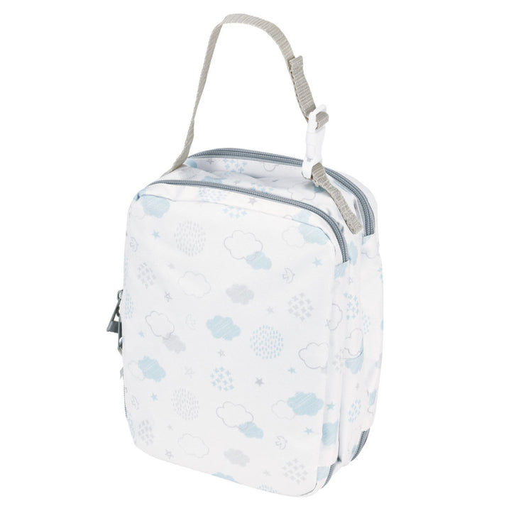 おむつポーチ両面収納持ち手付きファスナー付き