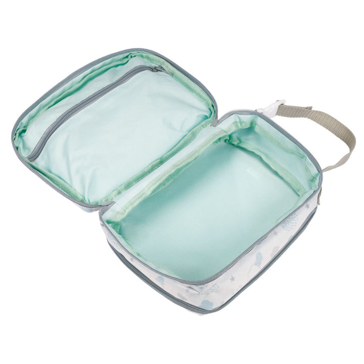 おむつポーチ両面収納持ち手付きファスナー付き