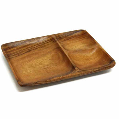 アカシア プレート 25.5cm 仕切り 木製