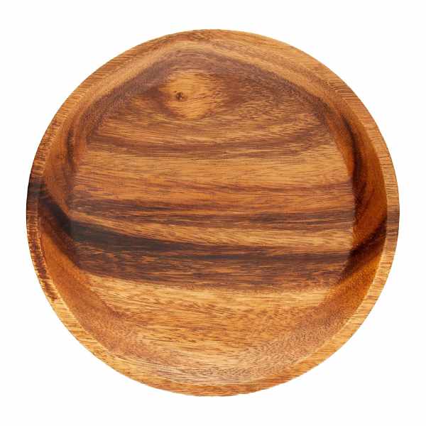 アカシアプレート20cm丸皿フラット木製