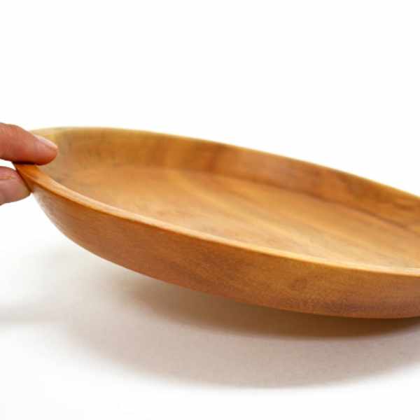 アカシアプレート20cm丸皿フラット木製