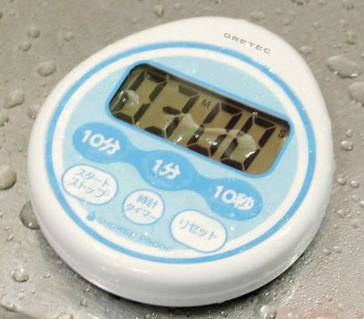 キッチンタイマー防滴時計機能付きドリテック