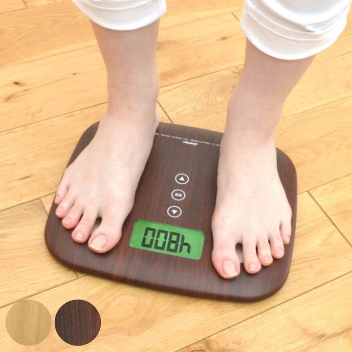 体重計デジタル体組成計ヘルスメーター木目調