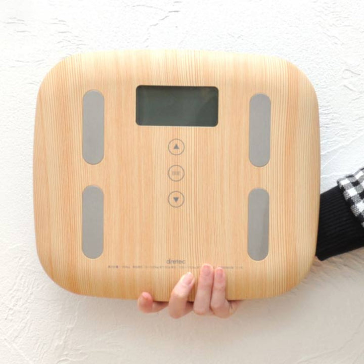 体重計デジタル体組成計ヘルスメーター木目調