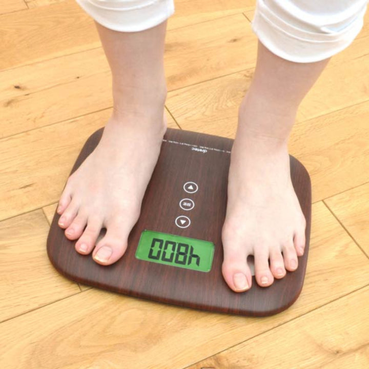 体重計デジタル体組成計ヘルスメーター木目調