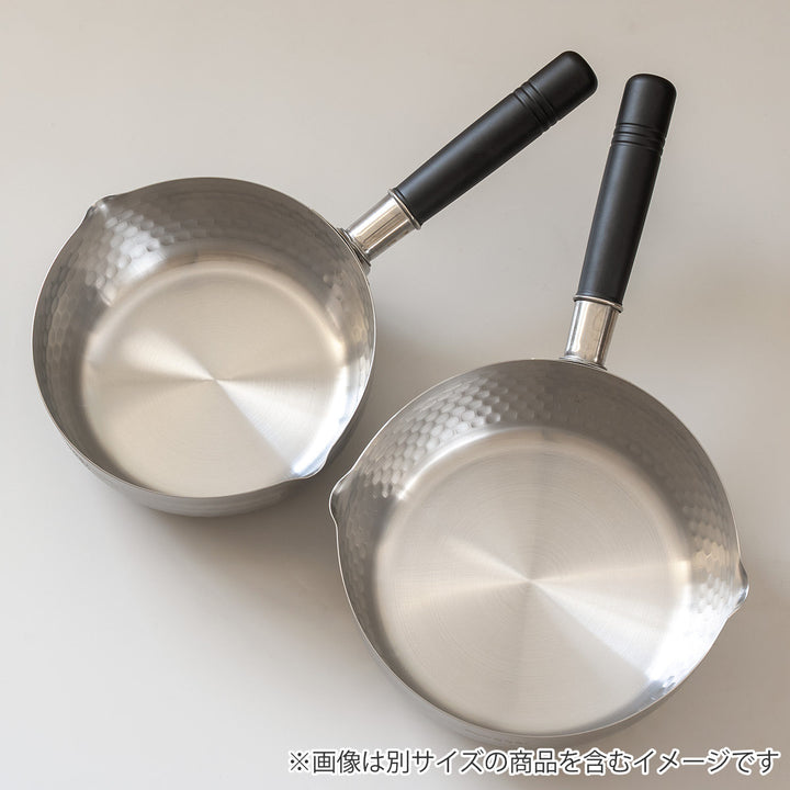 槌目雪平鍋20cm蓋付きお玉付き銀鱗ステンレス製日本製