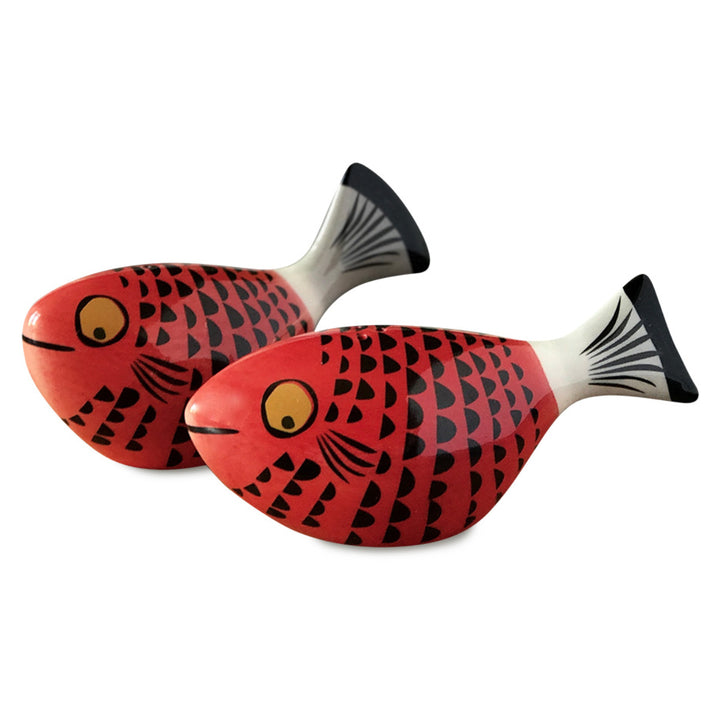 調味料入れHannahTurner塩コショウ入れFishRed