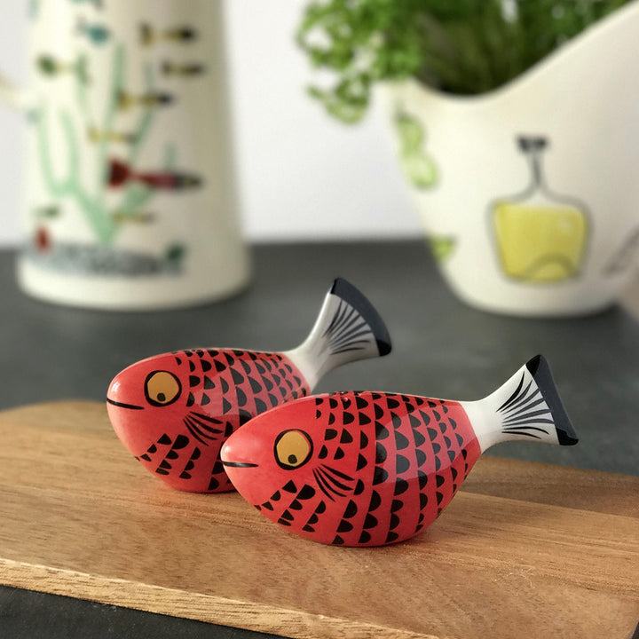 調味料入れHannahTurner塩コショウ入れFishRed