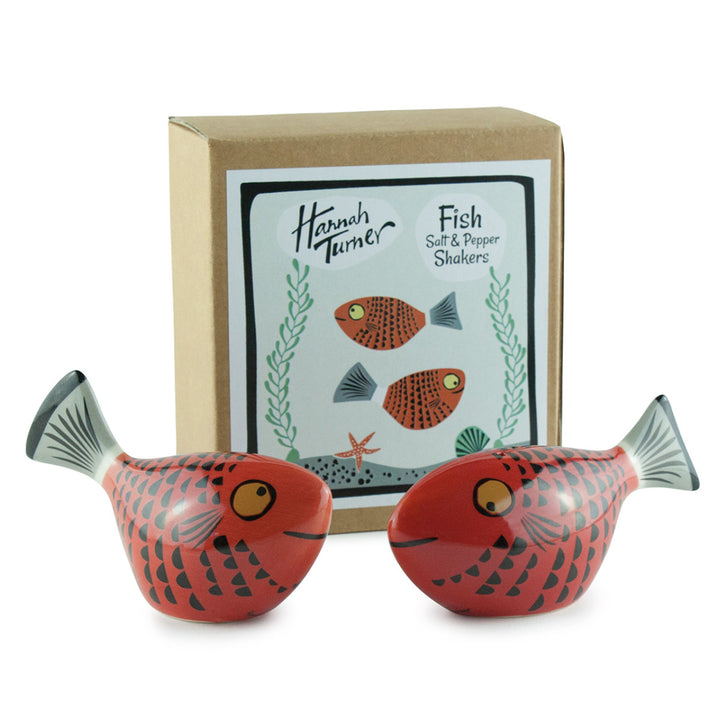 調味料入れHannahTurner塩コショウ入れFishRed